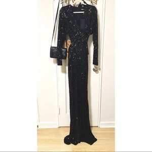 FashionNova Luxe Dress: Madeline Embellished Maxi Dress